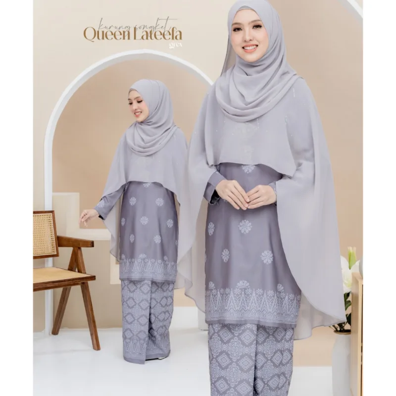 NEW DESIGN KURUNG MODEN QUEEN LATEEFA IN 4 COLOUR I KURUNG MODEN I CAPE BY MOFF COLLECTION thumbnail 3