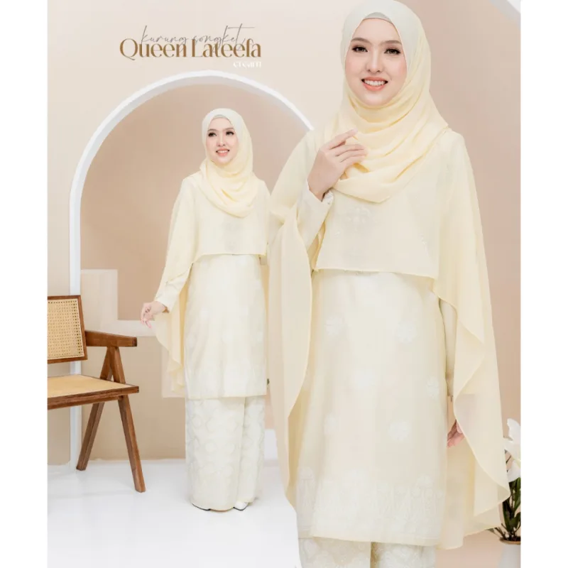 NEW DESIGN KURUNG MODEN QUEEN LATEEFA IN 4 COLOUR I KURUNG MODEN I CAPE BY MOFF COLLECTION thumbnail 5