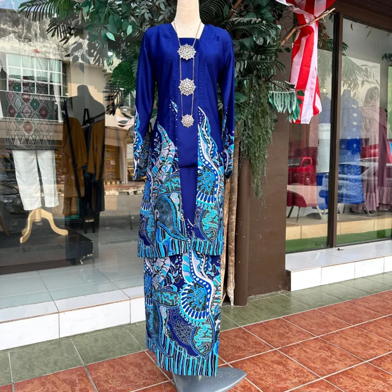 NEW DESIGN !!!!!! KEBARUNG BATIK TERBARU FESYEN KEBARUNG KOTA BHARU | CUTTING LOOSE | BF FRIENDLY | COLOUR YANG MENARIK thumbnail 4