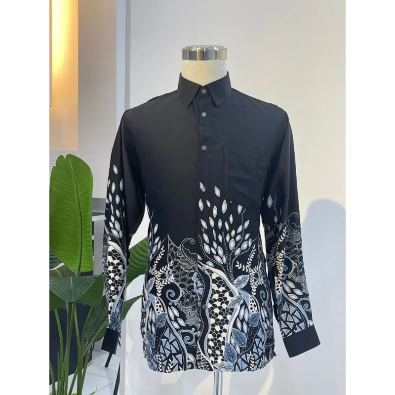 NEW DESIGN !!! KEMEJA CORAK BATIK FLORA | STOCK LIMIT | CORAK BATIK MALAYSIA | BATIK CANTIK thumbnail 4