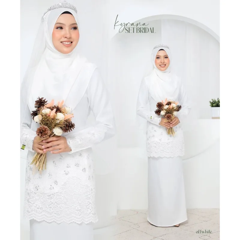 Set Family Baju Kurung Moden Kyrana In Off White I Kurung Moden I Ayah Anak I Ibu I Moden I Set Family By Moff2u thumbnail 4