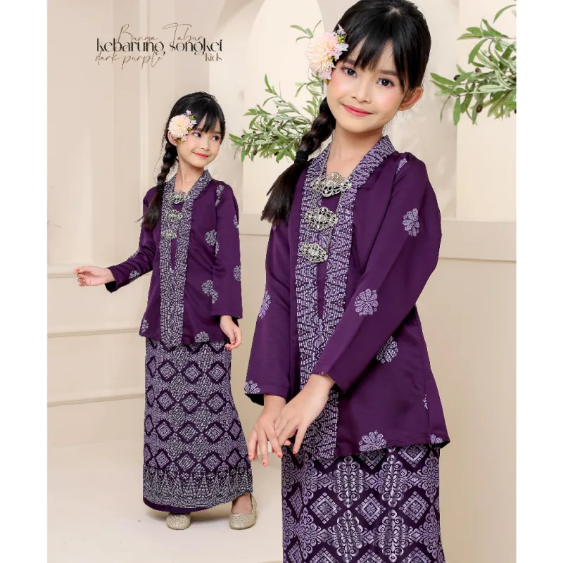 Set Family KEBARUNG IN DARK PURPLE I KEBARUNG Moden I Ayah Anak I Ibu I Moden I Set Family By Moff2u thumbnail 3