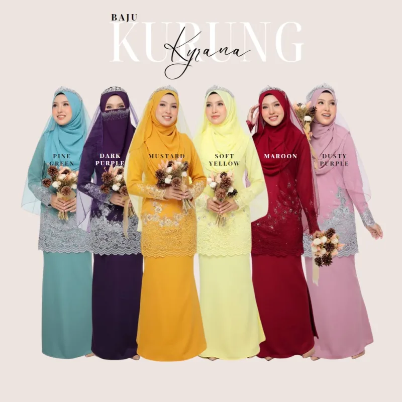 NEW DESIGN BAJU KURUNG MODEN KYRANA 6 WARNA I NIKAH I TUNANG I SANDING KAHWIN BY (MOFF COLLECTION)