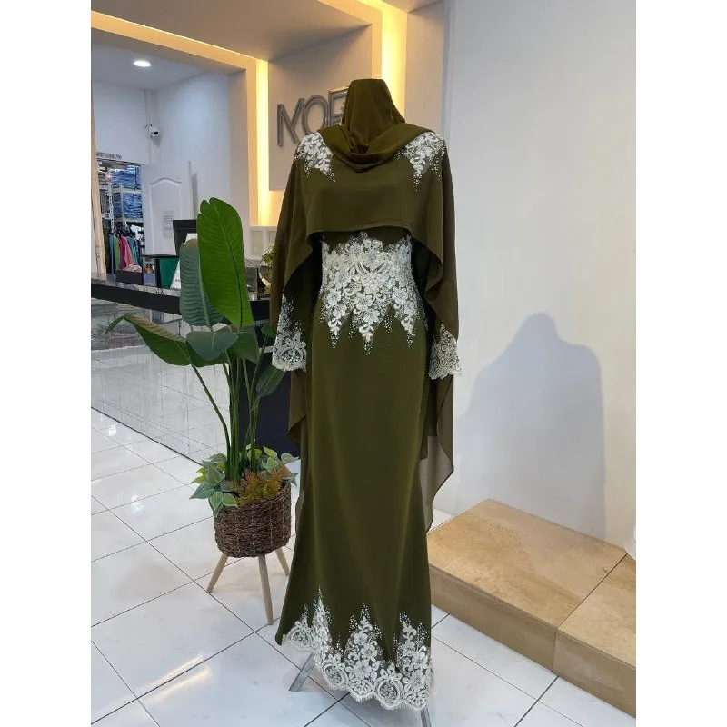 7 ITEM - 1 HARGA Bridal Set DRESS ASTIANA In OLIVE GREEN | Nikah Kahwin |Tunang | BY MOFF2U thumbnail 3