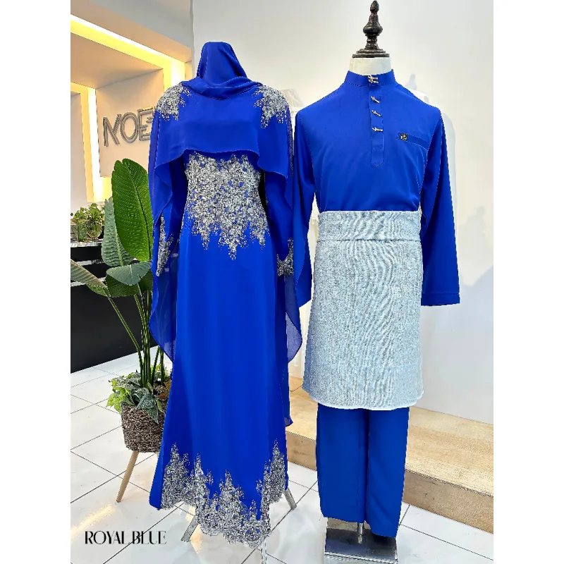 7 ITEM - 1 HARGA Bridal Set DRESS ASTIANA In ROYAL BLUE | Nikah Kahwin |Tunang | BY MOFF2U