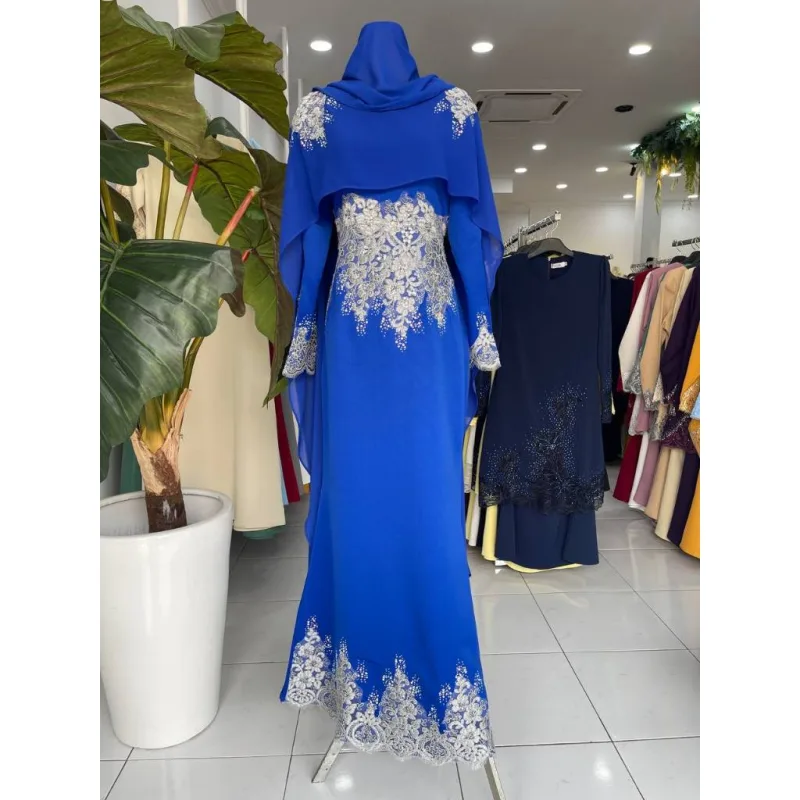 7 ITEM - 1 HARGA Bridal Set DRESS ASTIANA In ROYAL BLUE | Nikah Kahwin |Tunang | BY MOFF2U thumbnail 2