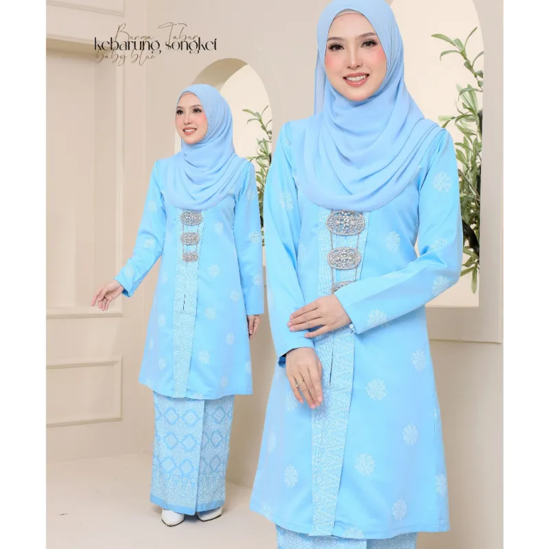 Set Family KEBARUNG IN BABY BLUE I KEBARUNG Moden I Ayah Anak I Ibu I Moden I Set Family By Moff2u thumbnail 2