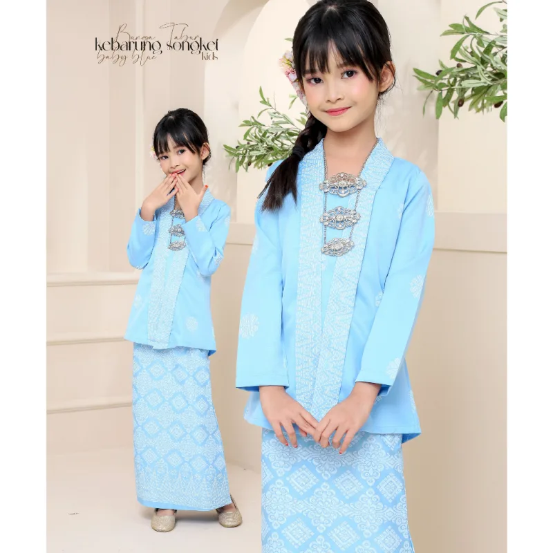 Set Family KEBARUNG IN BABY BLUE I KEBARUNG Moden I Ayah Anak I Ibu I Moden I Set Family By Moff2u thumbnail 3