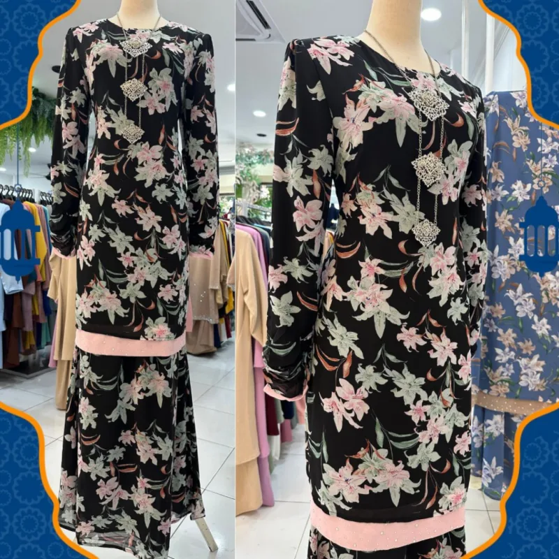 KURUNG MODEN CORAK BUNGA IN 3 COLOUR I KURUNG I BUNGA I LELONG I KURUNG MODEN BY MOFF thumbnail 3