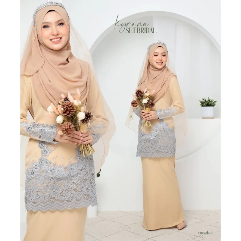 Set Family Baju Kurung Moden Kyrana In Mocha I Kurung Moden I Ayah Anak I Ibu I Moden I Set Family By Moff2u thumbnail 2