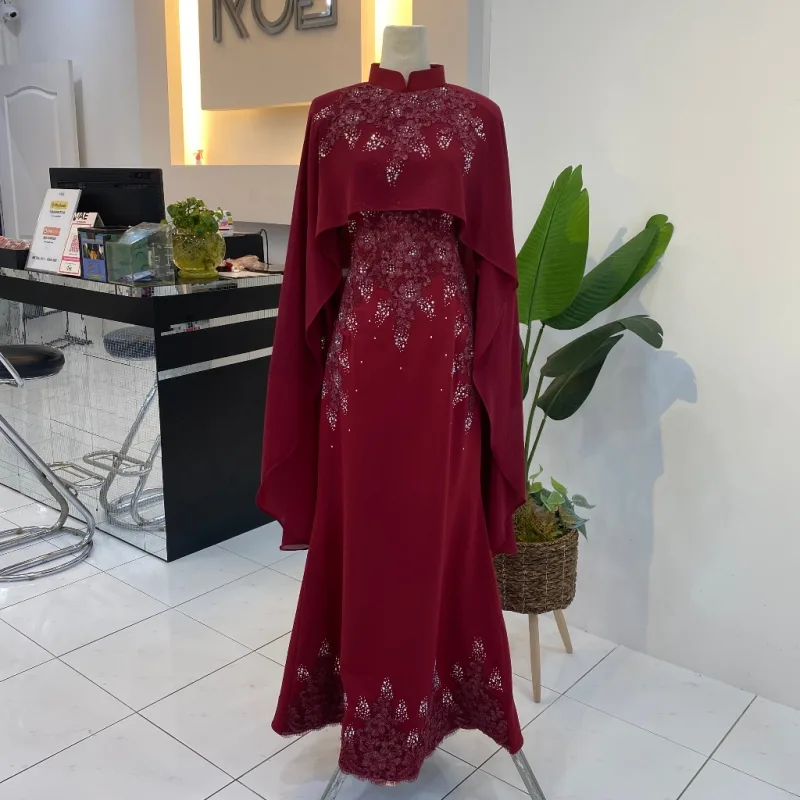 NEW DESIGN DRESS AFIYA IN 6 COLOUR | BAJU JUBAH | BAJU DRESS BY MOFF COLLECTION thumbnail 2