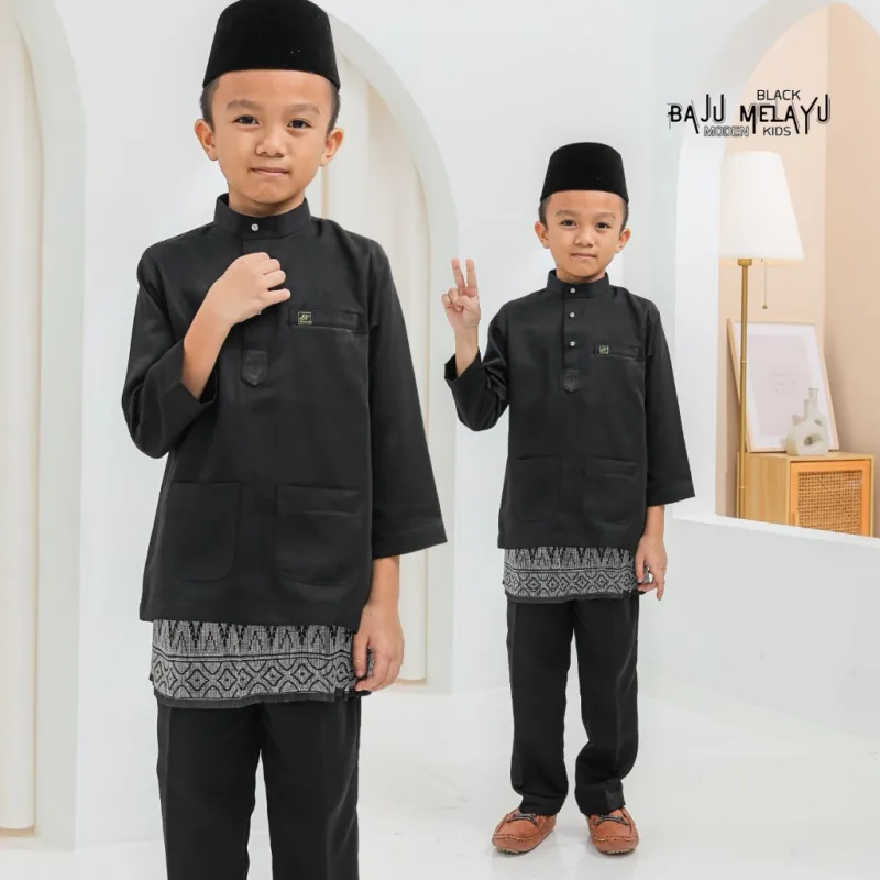 Set Family Songket Tabur In Black I Kurung Moden I Ayah Anak I Ibu I Moden I Set Family By Moff2u thumbnail 4
