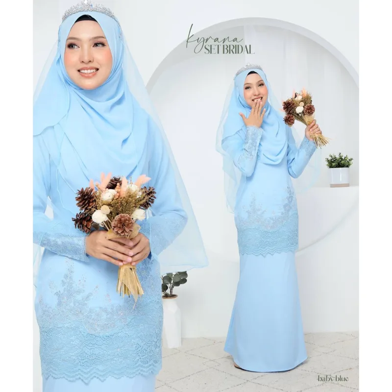 Set Family Baju Kurung Moden Kyrana In Baby Blue I Kurung Moden I Ayah Anak I Ibu I Moden I Set Family By Moff2u thumbnail 2