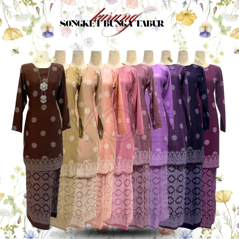 NEW DESIGN KURUNG MODEN SONGKET PLUS SIZE IN 10 COLOUR I KURUNG MODEN I KENDURI BY MOFF COLLECTION