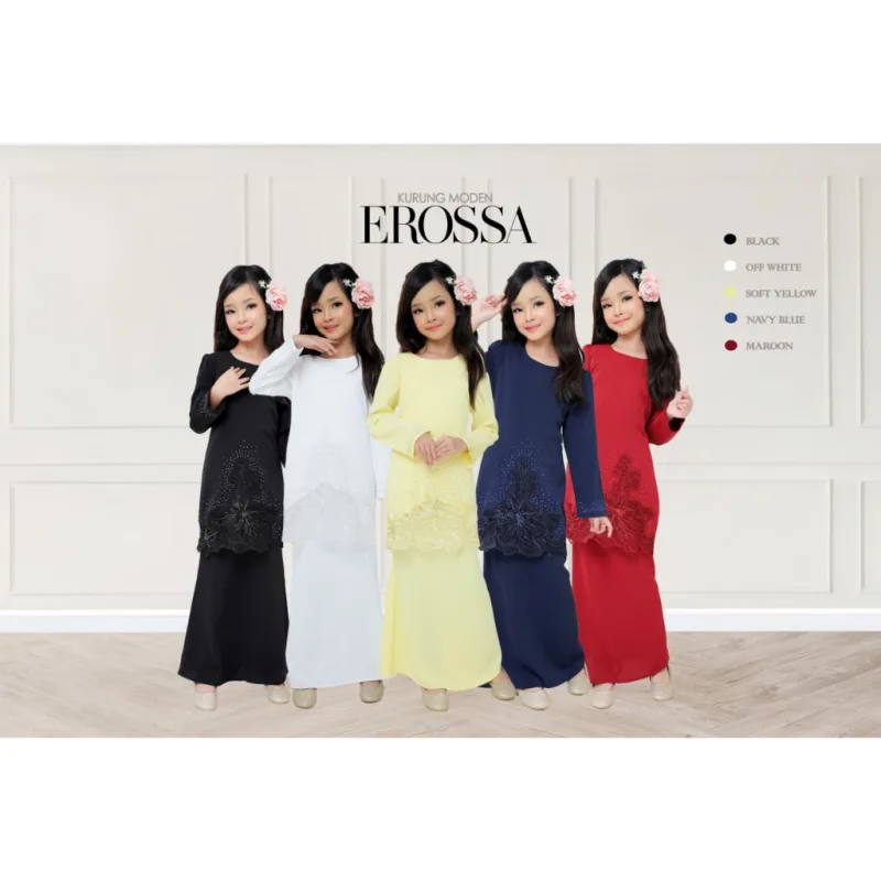 Moff Kurung Moden Erossa Kids In 5 Colour By Moff2U