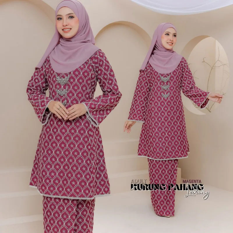 KURUNG PAHANG LEDANG DEWASA 4 COLOUR I KURUNG PAHANG I DESIGN TERBARU BY MOFF2U