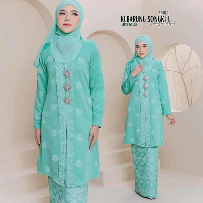 Set Family KEBARUNG IN MINT GREEN I KEBARUNG Moden I Ayah Anak I Ibu I Moden I Set Family By Moff2u thumbnail 2