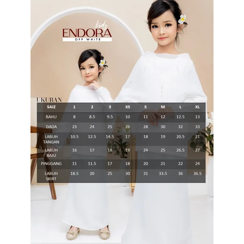 Set Family kurung moden Endora In CREAM I Kurung Moden I Ayah Anak I Ibu I Moden I Set Family By Moff2u thumbnail 4