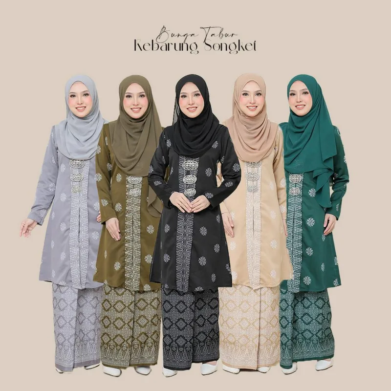 KEBARUNG SONGKET DEWASA IN 5 COLOUR BY MOFF COLLECTION I KEBARUNG