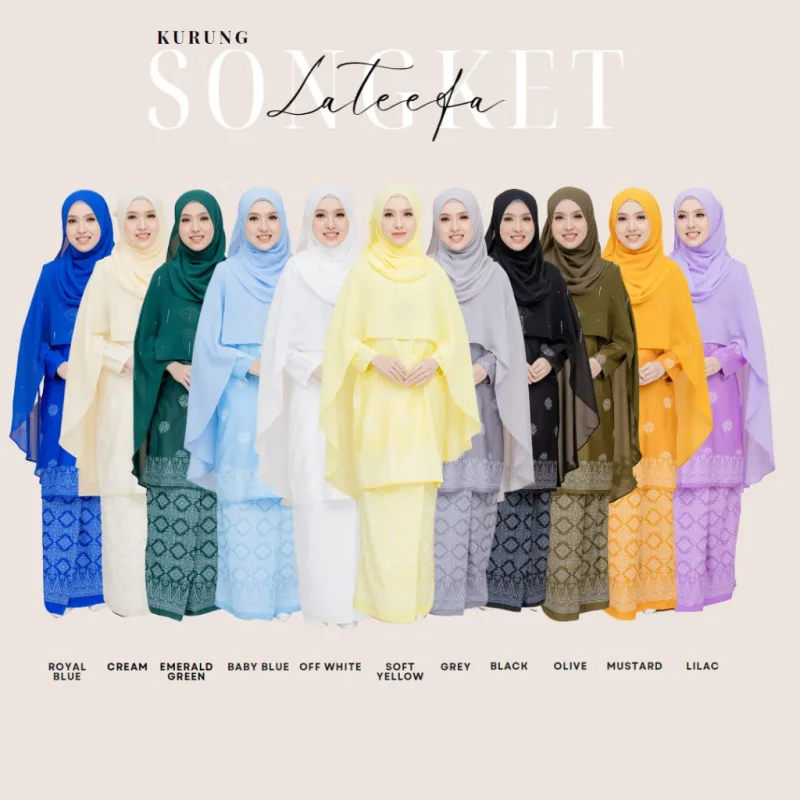 NEW DESIGN KURUNG MODEN QUEEN LATEEFA PLUSSIZE IN 11 COLOUR I KURUNG MODEN I CAPE BY MOFF COLLECTION