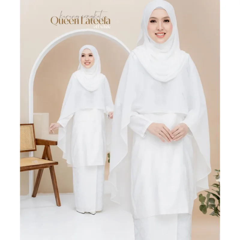 NEW DESIGN KURUNG MODEN QUEEN LATEEFA PLUSSIZE IN 11 COLOUR I KURUNG MODEN I CAPE BY MOFF COLLECTION thumbnail 3