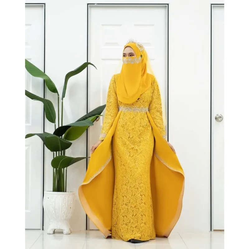 MOFF Bridal Set BAJU DRESS Lareenda 4 COLOUR | Nikah l Kahwin |Tunang | Kurung Moden thumbnail 4