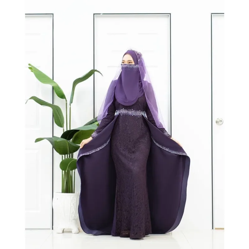 MOFF Bridal Set BAJU DRESS Lareenda 4 COLOUR | Nikah l Kahwin |Tunang | Kurung Moden thumbnail 5
