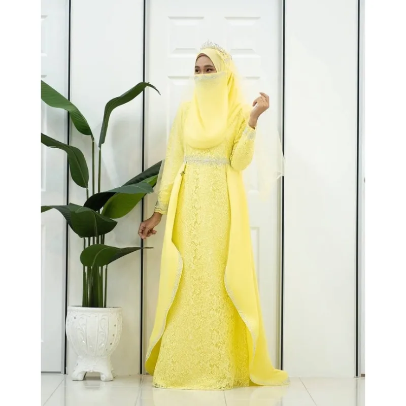 MOFF Bridal Set BAJU DRESS Lareenda 4 COLOUR | Nikah l Kahwin |Tunang | Kurung Moden thumbnail 3