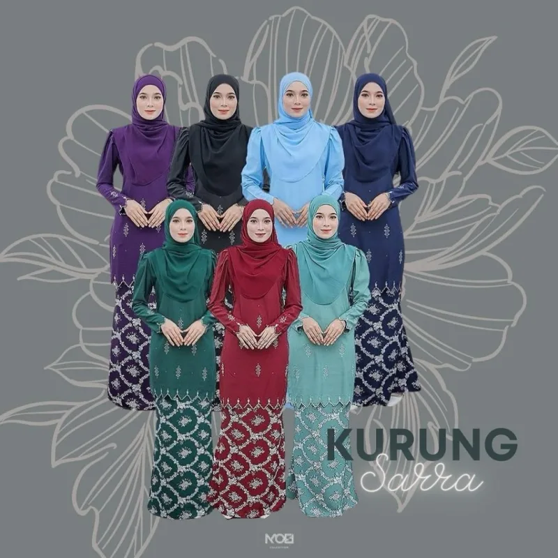 Moff Kurung Moden Sarra Dewasa In 7 Colour I Kurung Moden I Tunang I Nikah By Moff2U