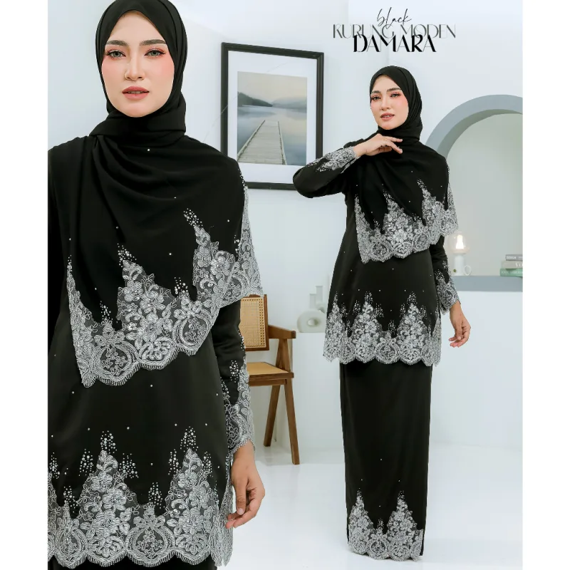 NEW DESIGN !! Kurung Moden Damara sekali SHAWL In 6 Colour I Kurung Moden I Tunang I Nikah By Moff2U thumbnail 2