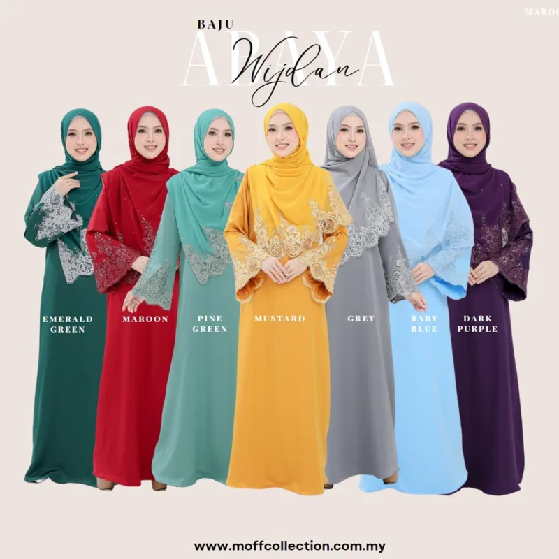 NEW JUBAH ABAYA KEBARUNG WIJDAN PLUSSIZE XADA SHAWL I DINNER I KENDURI I MAJLIS AKIKAH I TUNANG BY MOFF COLLECTION