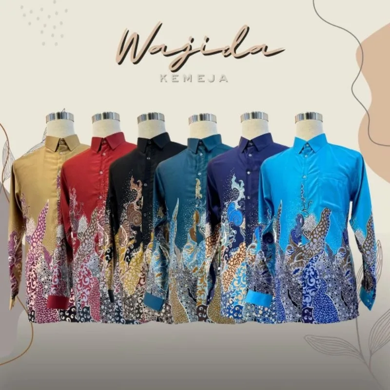 NEW DESIGN !!! KEMEJA CORAK BATIK WAJIDA | STOCK LIMIT | CORAK BATIK MALAYSIA | BATIK CANTIK