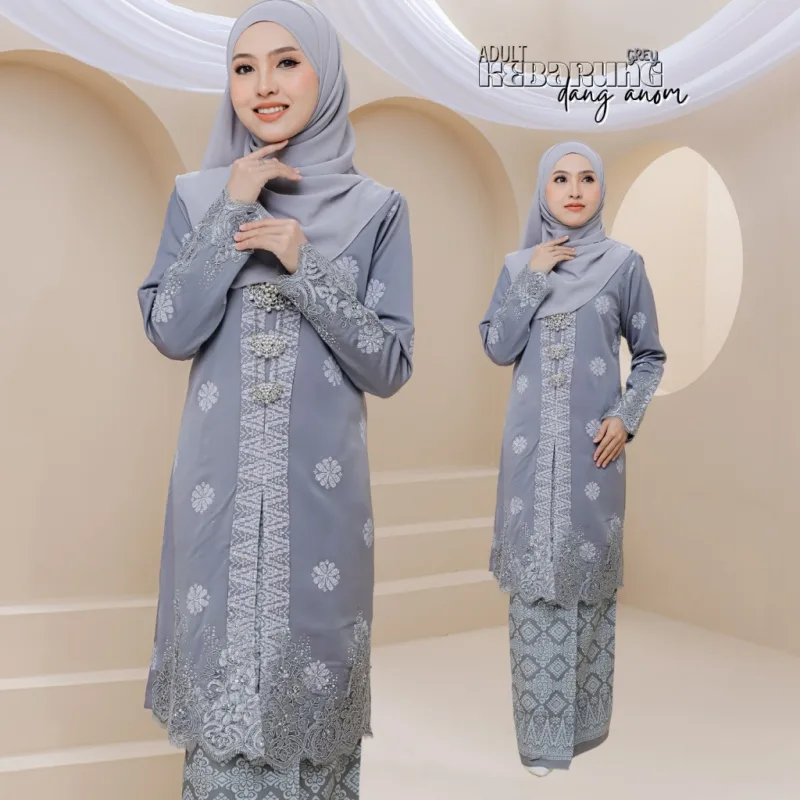 Set Family Kebarung Dang Anom In Grey I Set Family I Raya 2026 by Moff Collection thumbnail 2