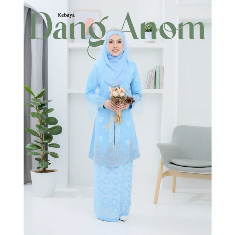 6 ITEM - 1 HARGA Bridal Set NIKAH KEBARUNG Dang Anom In Baby Blue | Nikah Kahwin |Tunang | BY MOFF2U thumbnail 2