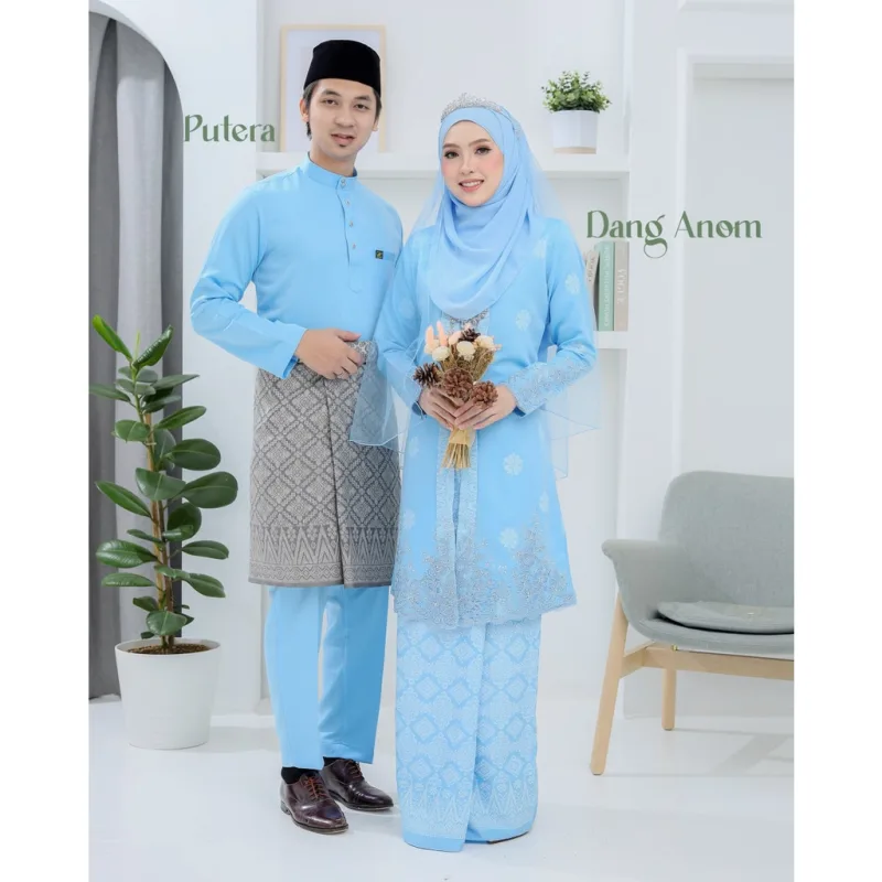 6 ITEM - 1 HARGA Bridal Set NIKAH KEBARUNG Dang Anom In Baby Blue | Nikah Kahwin |Tunang | BY MOFF2U