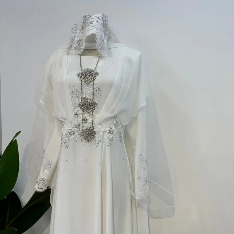 8 ITEM - 1 HARGA Bridal Set DRESS In OFF WHITE | Nikah Kahwin |Tunang | BY MOFF2U thumbnail 2