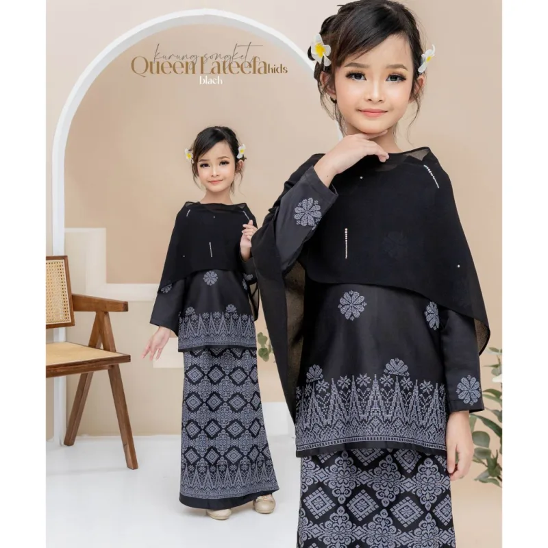 NEW DESIGN KURUNG MODEN QUEEN LATEEFA KIDS IN 6 COLOUR I KURUNG MODEN I CAPE BY MOFF COLLECTION thumbnail 2