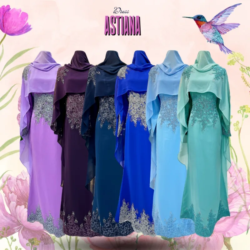 NEW DESIGN DRESS ASTIANA IN 6 COLOUR | BAJU JUBAH | BAJU DRESS BY MOFF COLLECTION