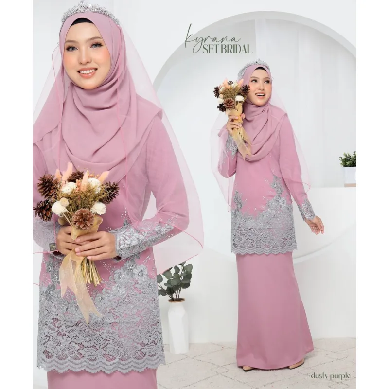 Set Family Baju Kurung Moden Kyrana In Dusty Purple I Kurung Moden I Ayah Anak I Ibu I Moden I Set Family By Moff2u thumbnail 2
