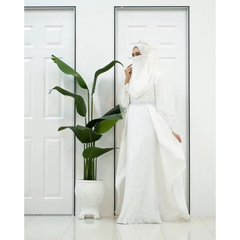 MOFF Bridal Set BAJU DRESS Lareenda | Nikah l Kahwin |Tunang | t Kurung Moden thumbnail 2