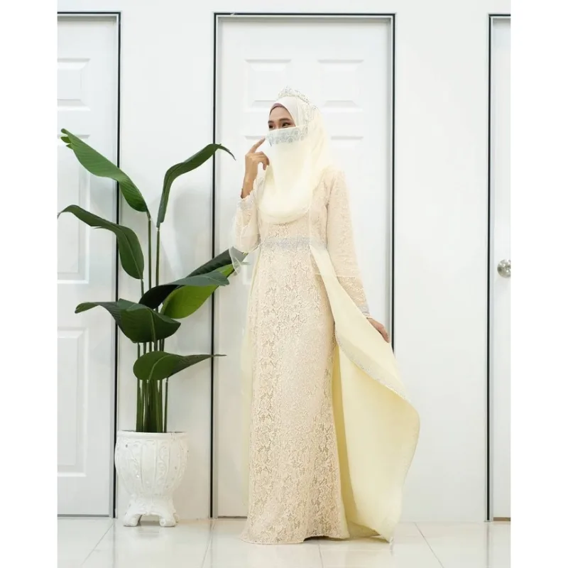 MOFF Bridal Set BAJU DRESS Lareenda | Nikah l Kahwin |Tunang | t Kurung Moden thumbnail 5