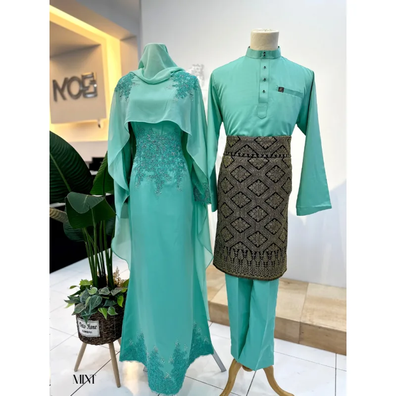 7 ITEM - 1 HARGA Bridal Set DRESS ASTIANA In MINT GREEN | Nikah Kahwin |Tunang | BY MOFF2U