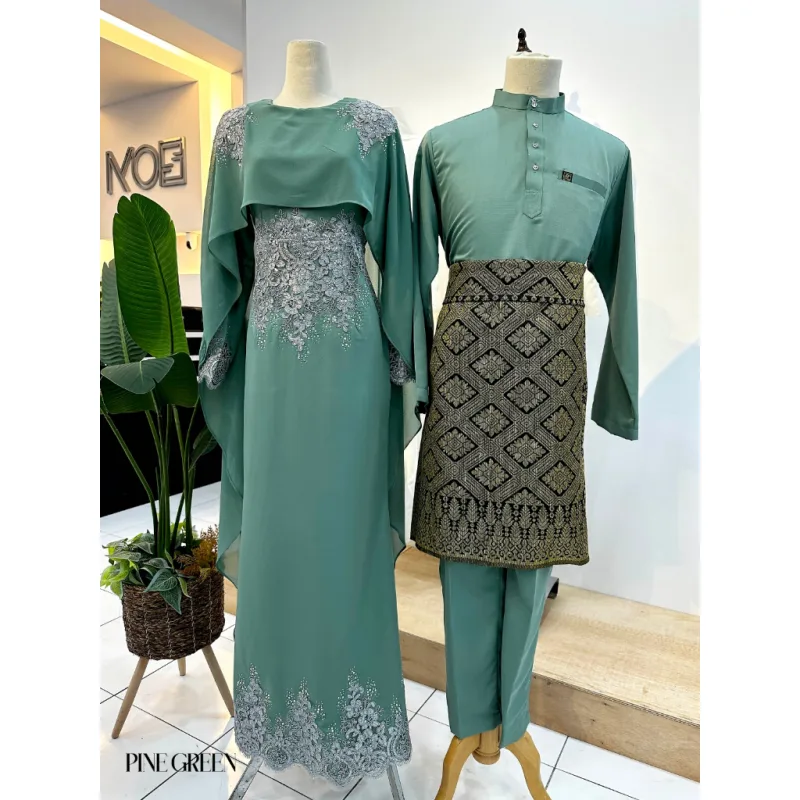 7 ITEM - 1 HARGA Bridal Set DRESS ASTIANA In PINE GREEN | Nikah Kahwin |Tunang | BY MOFF2U