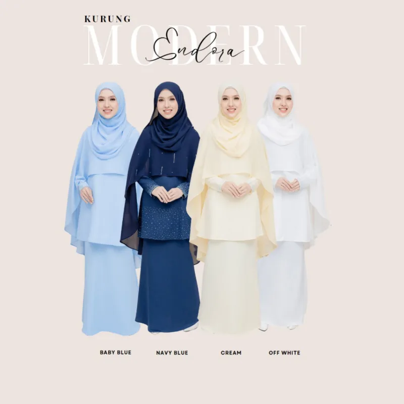 NEW DESIGN KURUNG MODEN ENDORA IN 4 COLOUR I NIKAH I TUNANG I SANDING BY MOFF COLLECTION