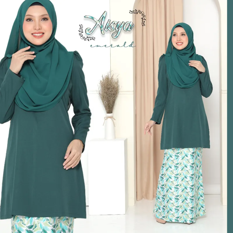 Baju Kurung Moden | kurung Kain corak | Baju Raya thumbnail 2