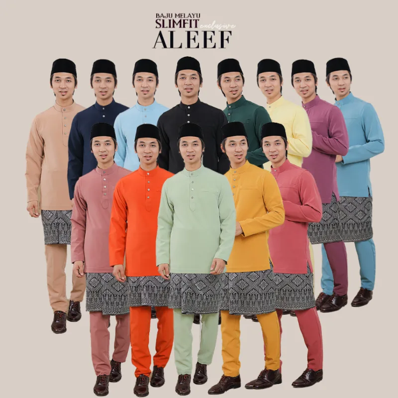 BAJU MELAYU SLIMFIT ALEEF | BAJU MELAYU SLIM FIT | BAJU MELAYU DEWASA | BAJU MELAYU | NIKAH|TUNANGBY MOFF2U