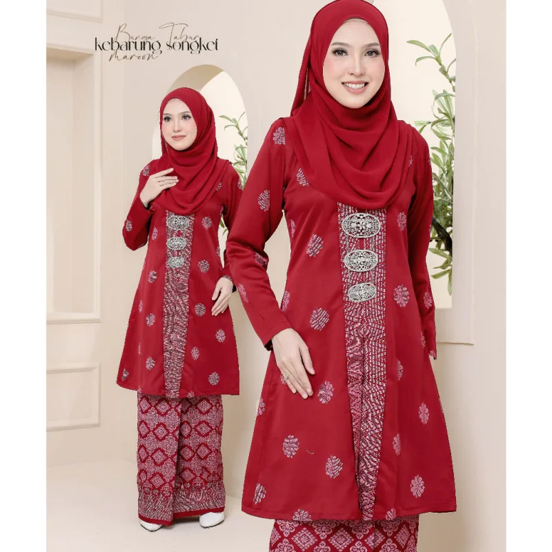 Set Family KEBARUNG IN MAROON I KEBARUNG Moden I Ayah Anak I Ibu I Moden I Set Family By Moff2u thumbnail 2