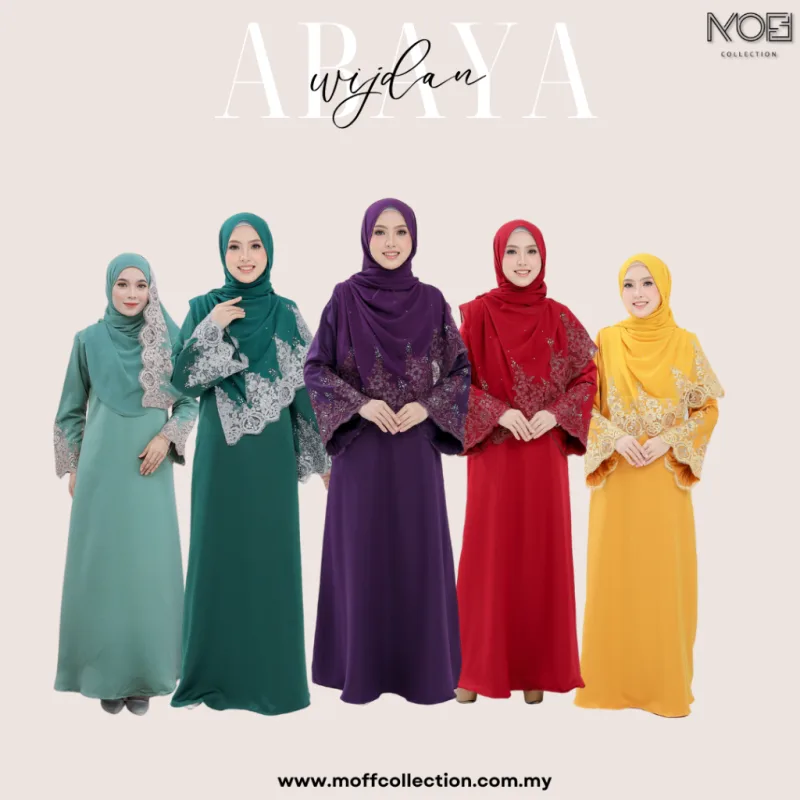 JUBAH ABAYA KEBARUNG WIJDAN SEKALI SHAWL I DINNER I KENDURI I MAJLIS AKIKAH I TUNANG BY MOFF COLLECTION