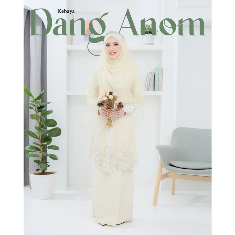 6 ITEM - 1 HARGA Bridal Set BAJU KEBARUNG Dang Anom In Cream | Nikah Kahwin |Tunang | BY MOFF2U thumbnail 2