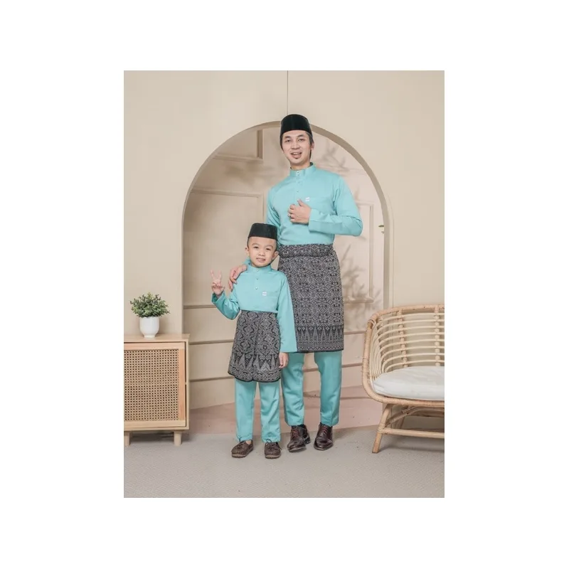 BAJU MELAYU SEDONDON |SET AYAH DAN ANAK| BAJU MELAYU SLIM FIT | BAJU MELAYU NUDE MINT | BAJU MELAYU RAYA 2024 thumbnail 4